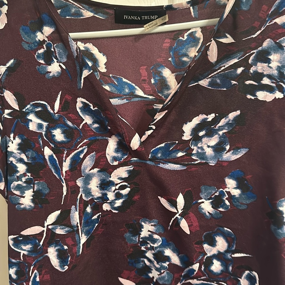 Small Ivanka Trump Cap Sleeve Top Plum